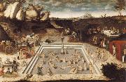 CRANACH, Lucas the Elder The Fountain of Youth France oil painting artist